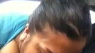 Latina milf sucking bbc in car